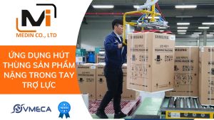 Ứng dụng hút thùng carton nặng trong tay trợ lực